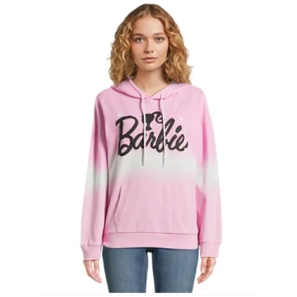 Plus 3xl /xxxl juniors barbienovelty ombre dip dye  pullover hooded sweatshirt
